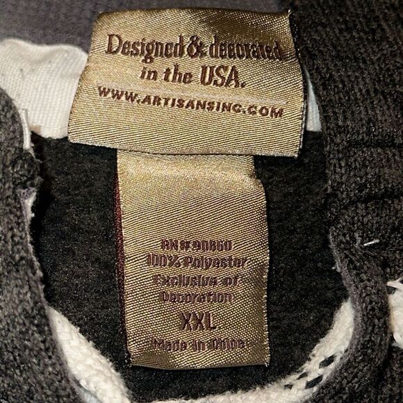 Artisans Traverse CIty by Artisans Charcoal Gray Lace Up Knit Fleece Hoodie Unis - Picture 4 of 12